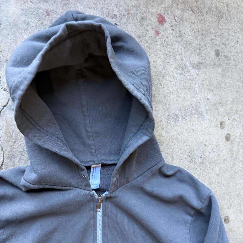 Blank Grey Zip Up hoodie - Picture 2 of 6